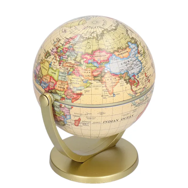 Educational Mini World Globe - Desktop Rotating Earth Geography Globe for Kids and Office | English Edition Teaching Tool