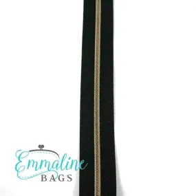 Emmaline Zippers by the Yard - Black Tape SIZE 3