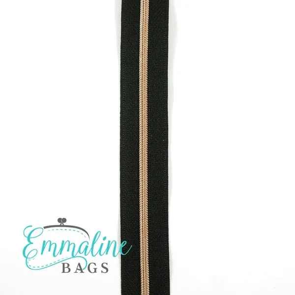 Emmaline Zippers by the Yard - Black Tape SIZE 3