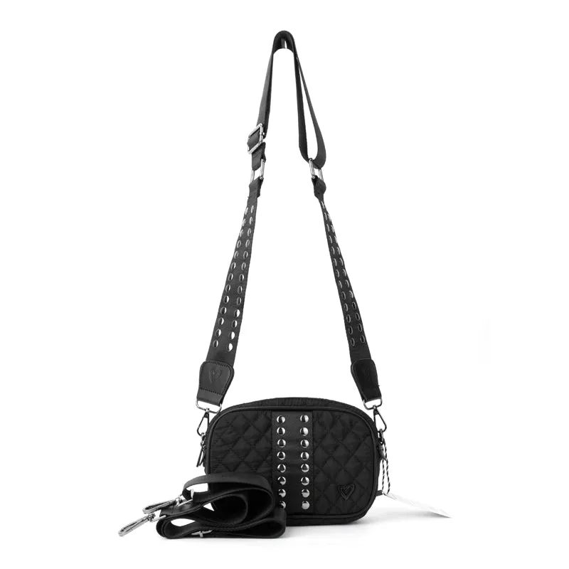 Essex Quilted Crossbody Bag - Black