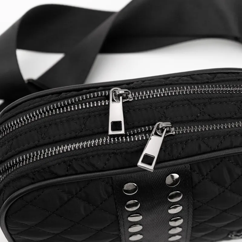 Essex Quilted Crossbody Bag - Black