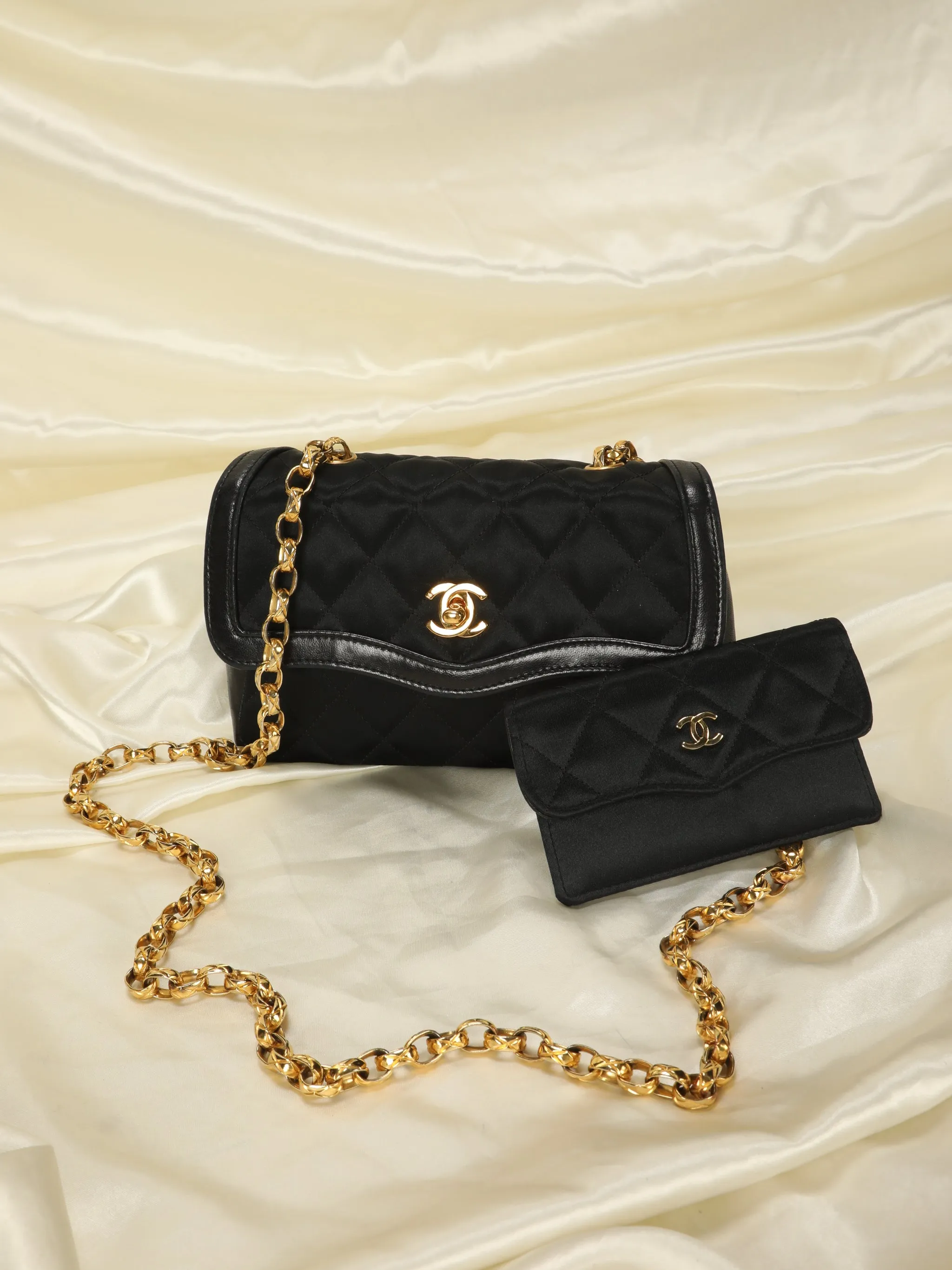 Extremely Rare CL Satin Bijoux Mini Bag & Wallet