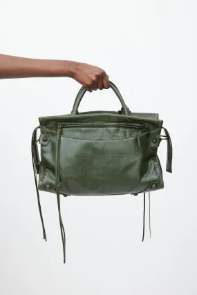 FW 2016 Dark Green Leather Mute City Crossbody Bag