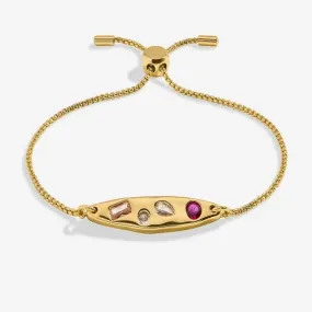 Gem Glow Gem Cluster Gold Plated 24.5cm Adjustable Bracelet 7184