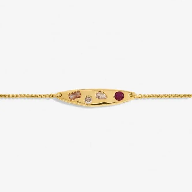 Gem Glow Gem Cluster Gold Plated 24.5cm Adjustable Bracelet 7184