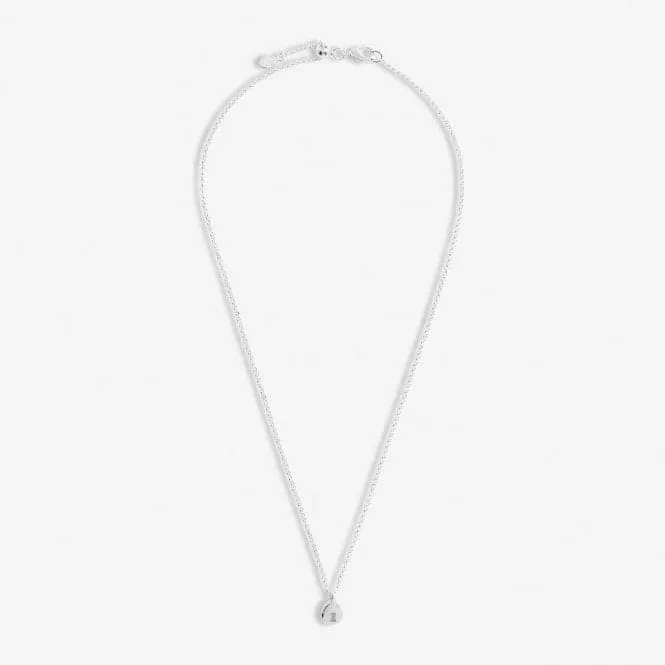 Gem Glow Teardrop Zirconia Silver Plated 46cm Adjustable Necklace 7172