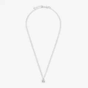 Gem Glow Teardrop Zirconia Silver Plated 46cm Adjustable Necklace 7172