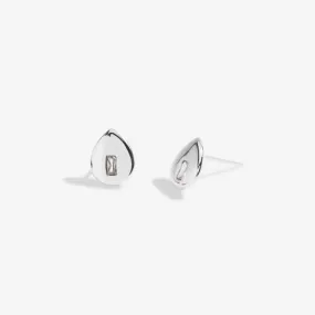 Gem Glow Teardrop Zirconia Silver Plated Stud Earrings 7174