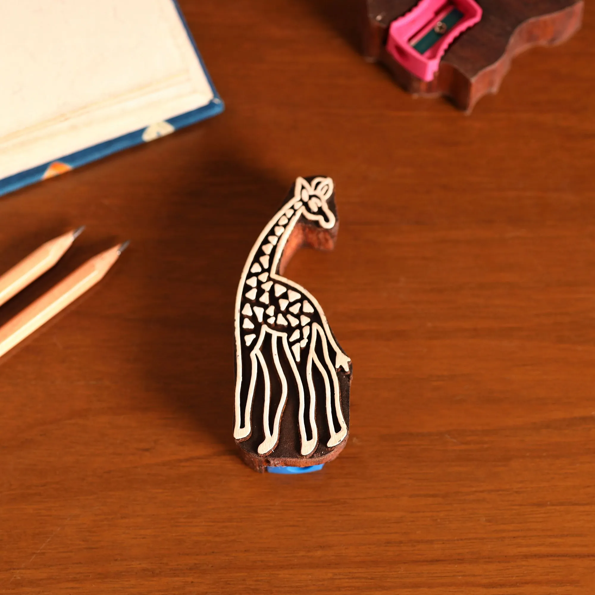 Giraffe - Hand Carved Sheesham Wood Block Sharpener