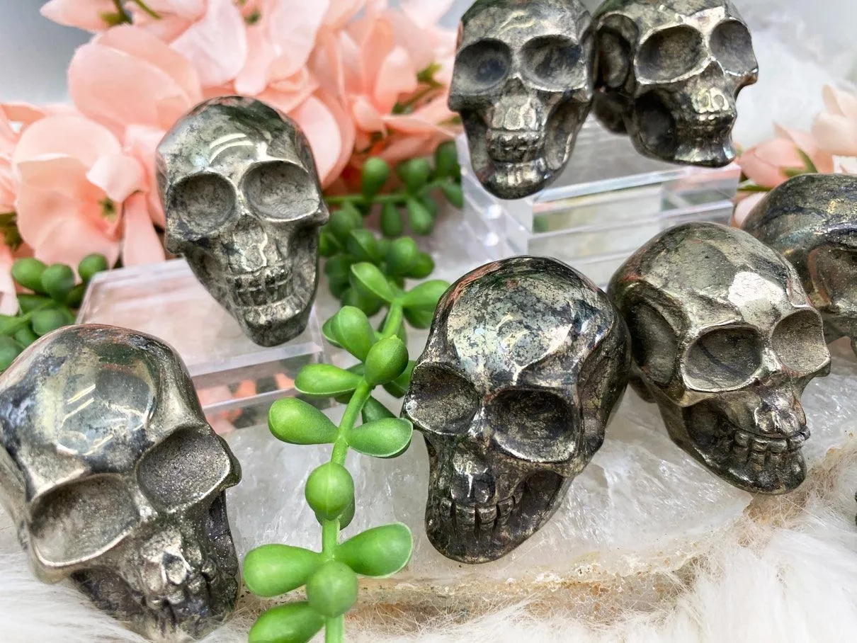 Gold Pyrite Skulls