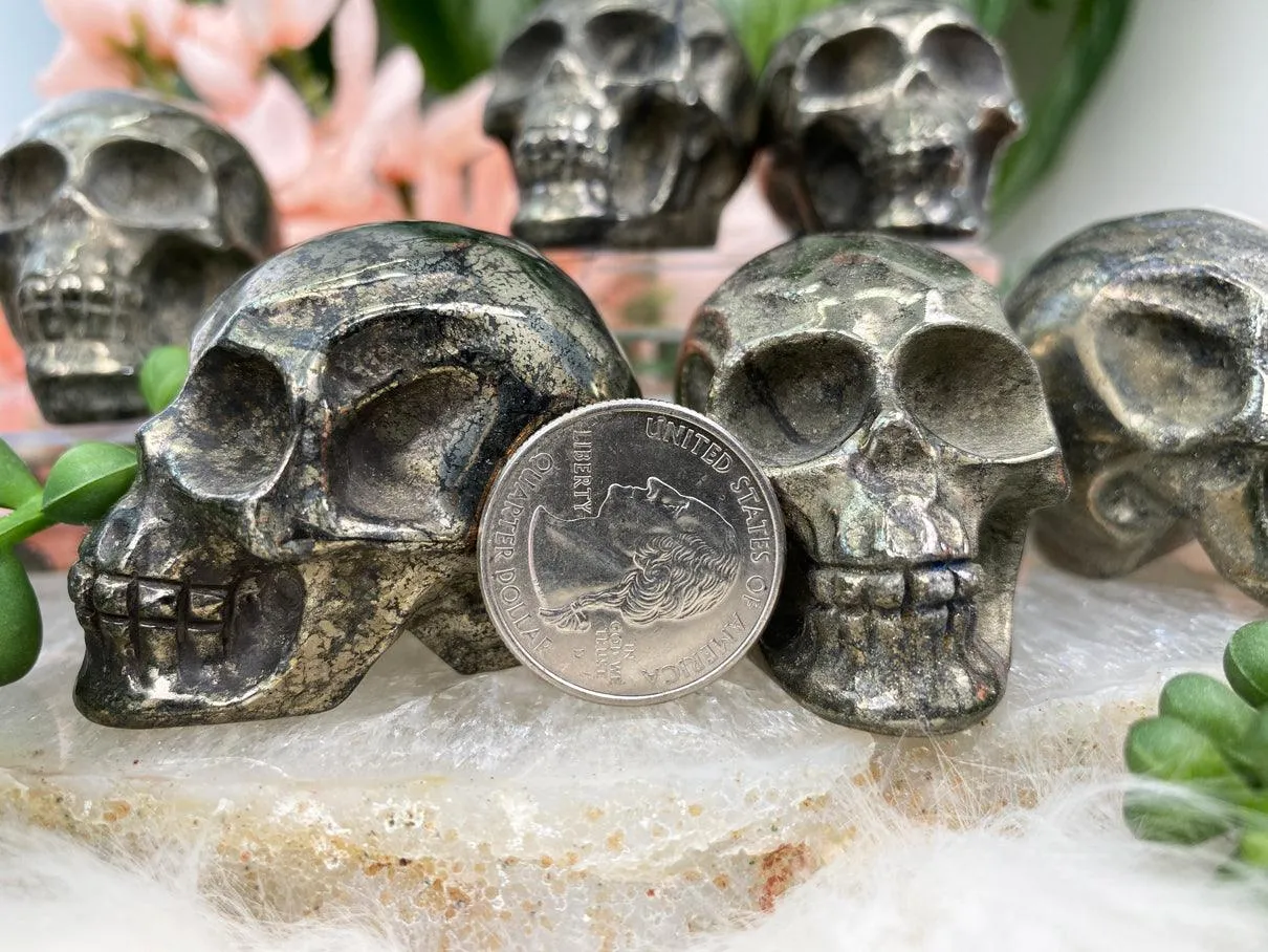 Gold Pyrite Skulls