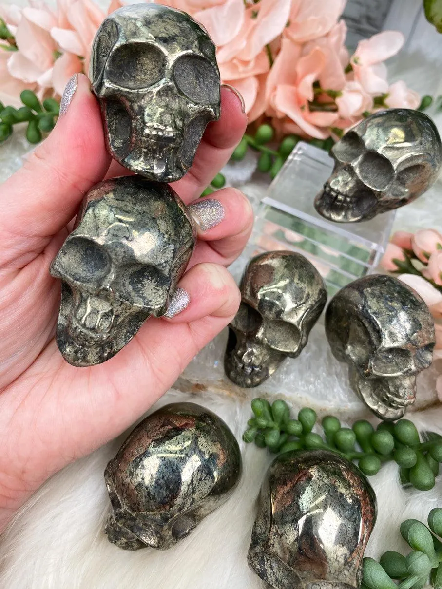 Gold Pyrite Skulls