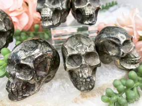 Gold Pyrite Skulls