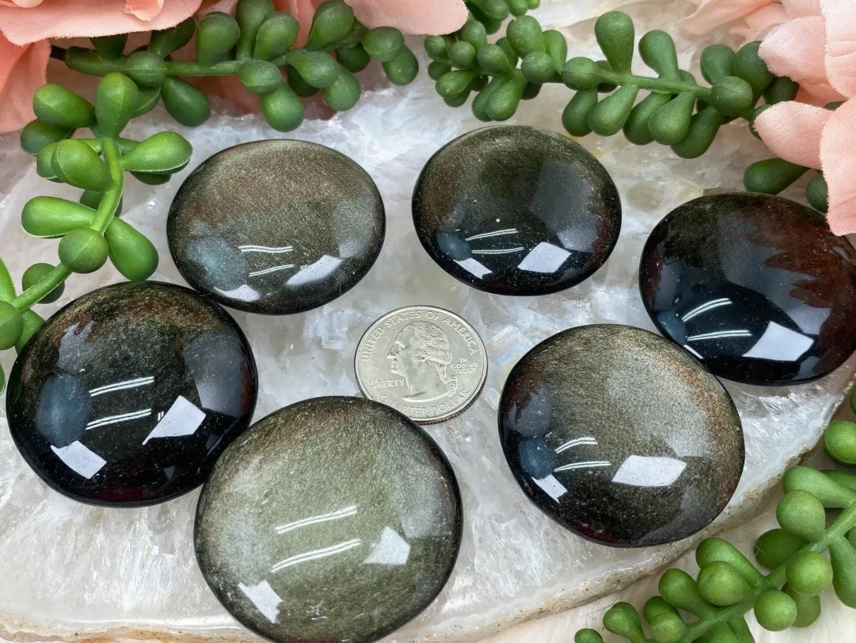 Gold Sheen Obsidian Worry Stone