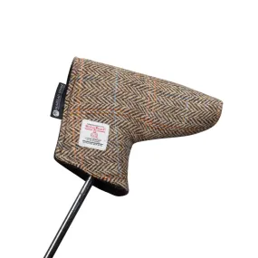 Golf Blade Putter Cover with Magnetic Closure in Harris Tweed®