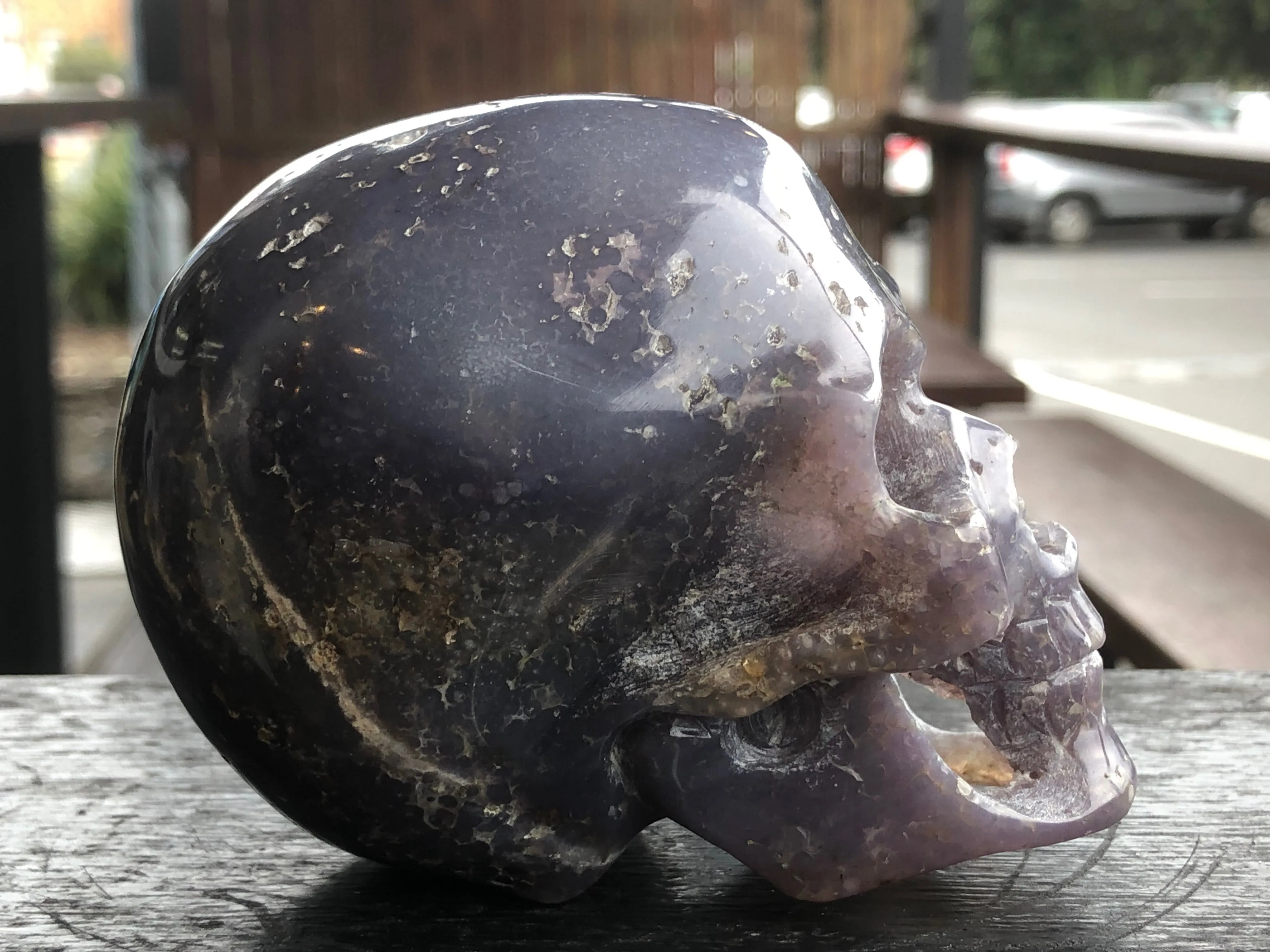 Grape Agate Skull [1k1337]