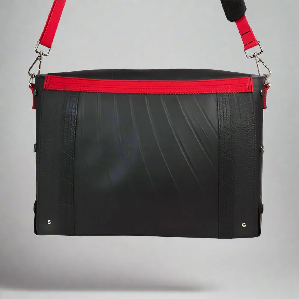 Handmade Recycled Rubber Satchel / Messenger Bag: A Timeless Classic