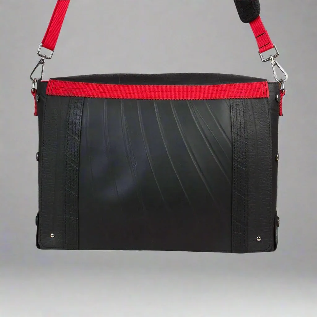 Handmade Recycled Rubber Satchel / Messenger Bag: A Timeless Classic