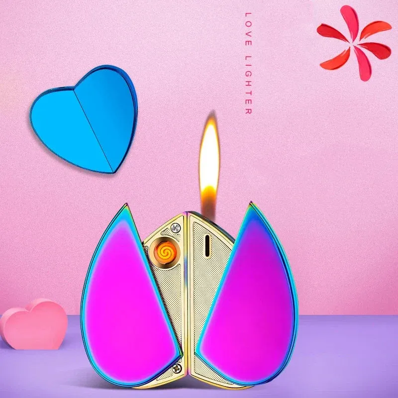 Heart-Shaped Love Spark Butane Flame Lighter