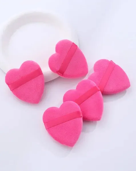 Huxia Beauty Heart-shaped Velvet Makeup Puff & Cotton Sponge