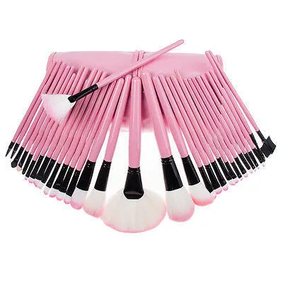 Iconic beauty 32pcs makeup brush set with free case