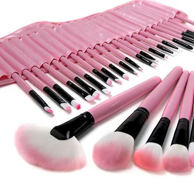 Iconic beauty 32pcs makeup brush set with free case