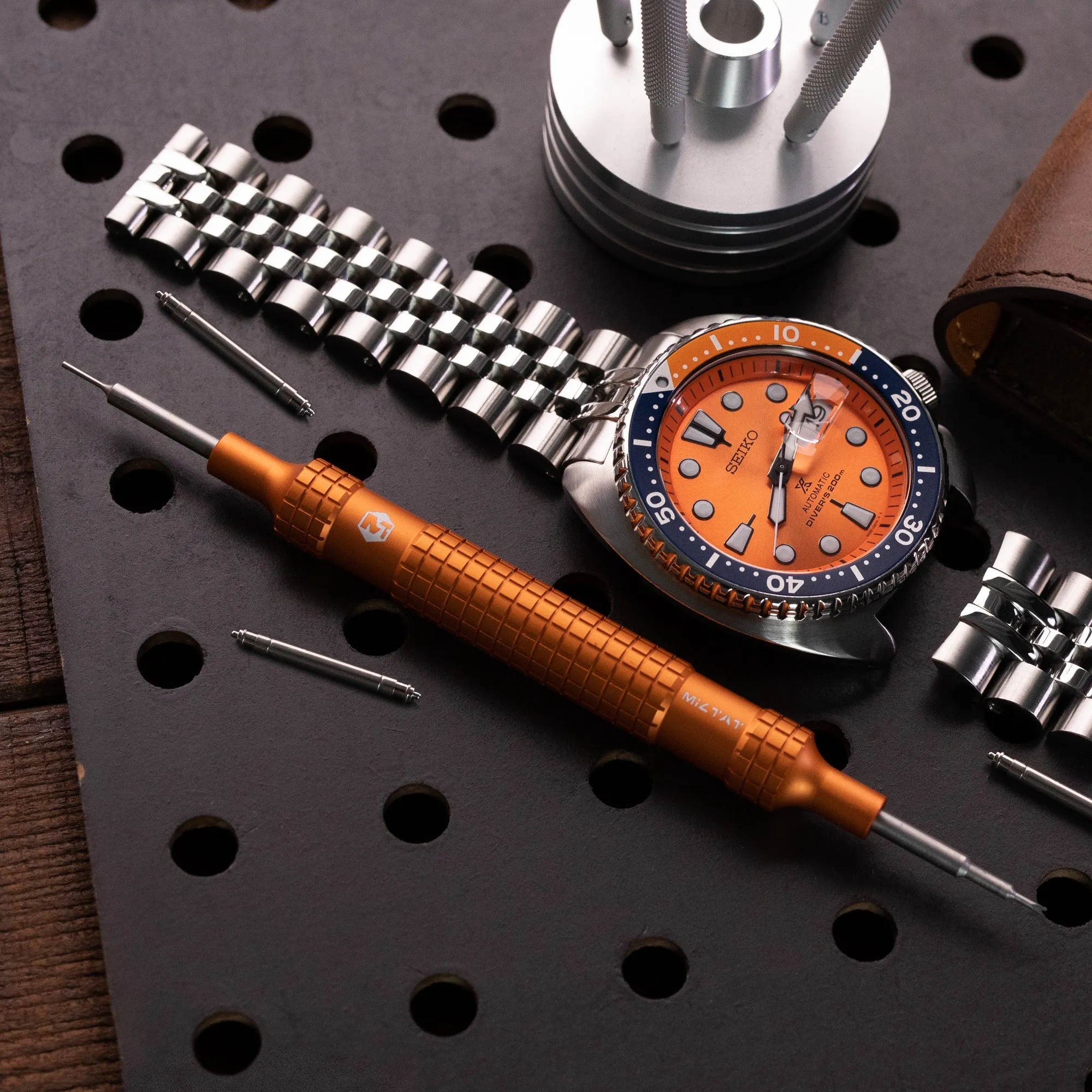 Japan made Elegant Spring Bar Watch Band Tool for changing watch straps, Orange