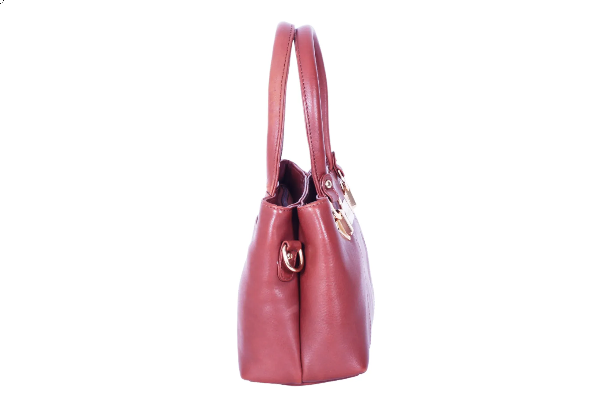 LEATHER HANDHELD BAG 37016 (BROWN)