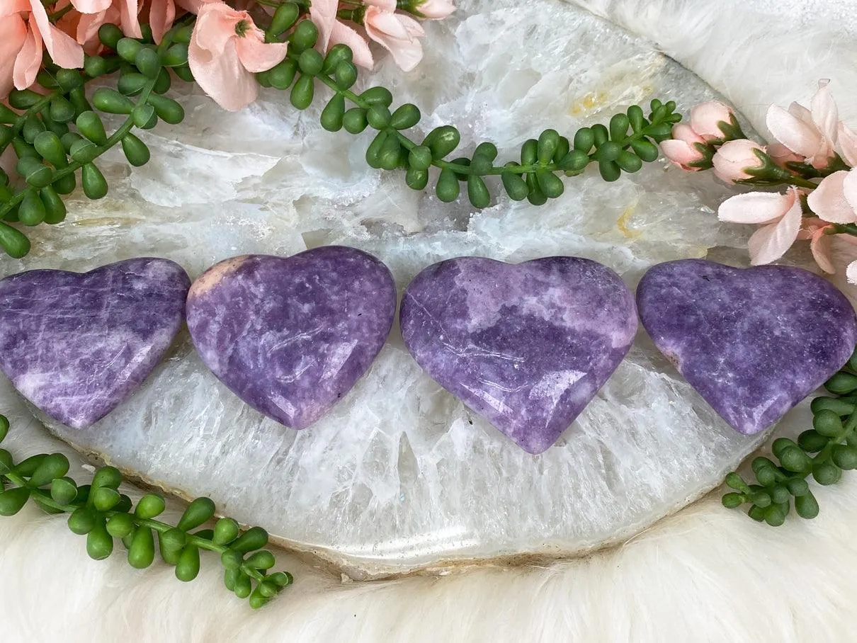 Lepidolite Hearts