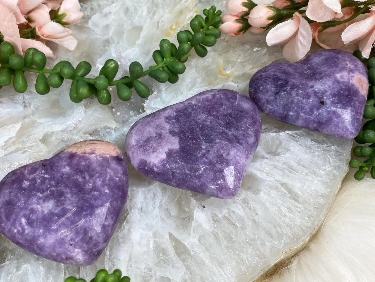 Lepidolite Hearts