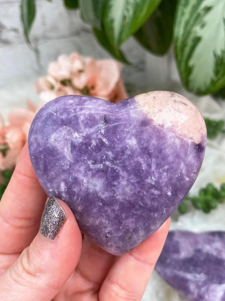 Lepidolite Hearts