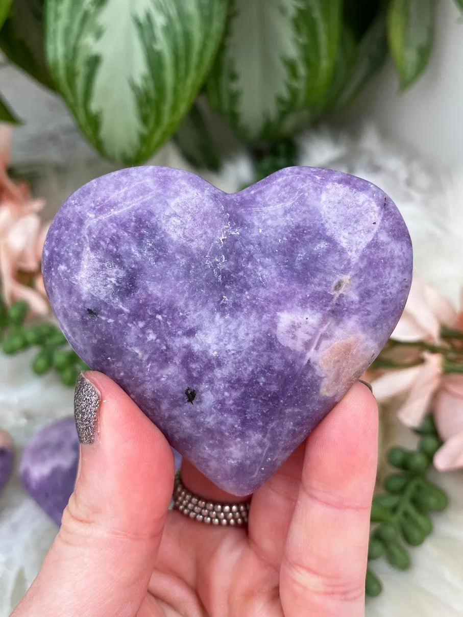 Lepidolite Hearts