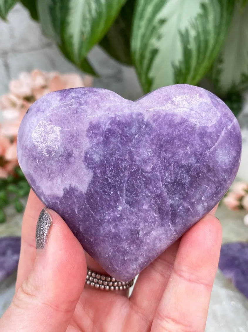 Lepidolite Hearts