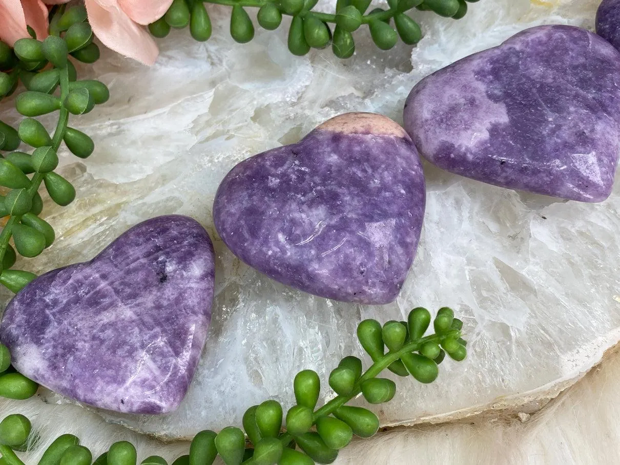 Lepidolite Hearts