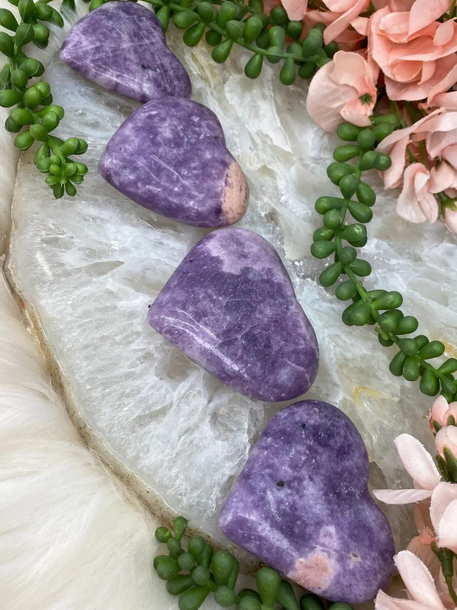 Lepidolite Hearts