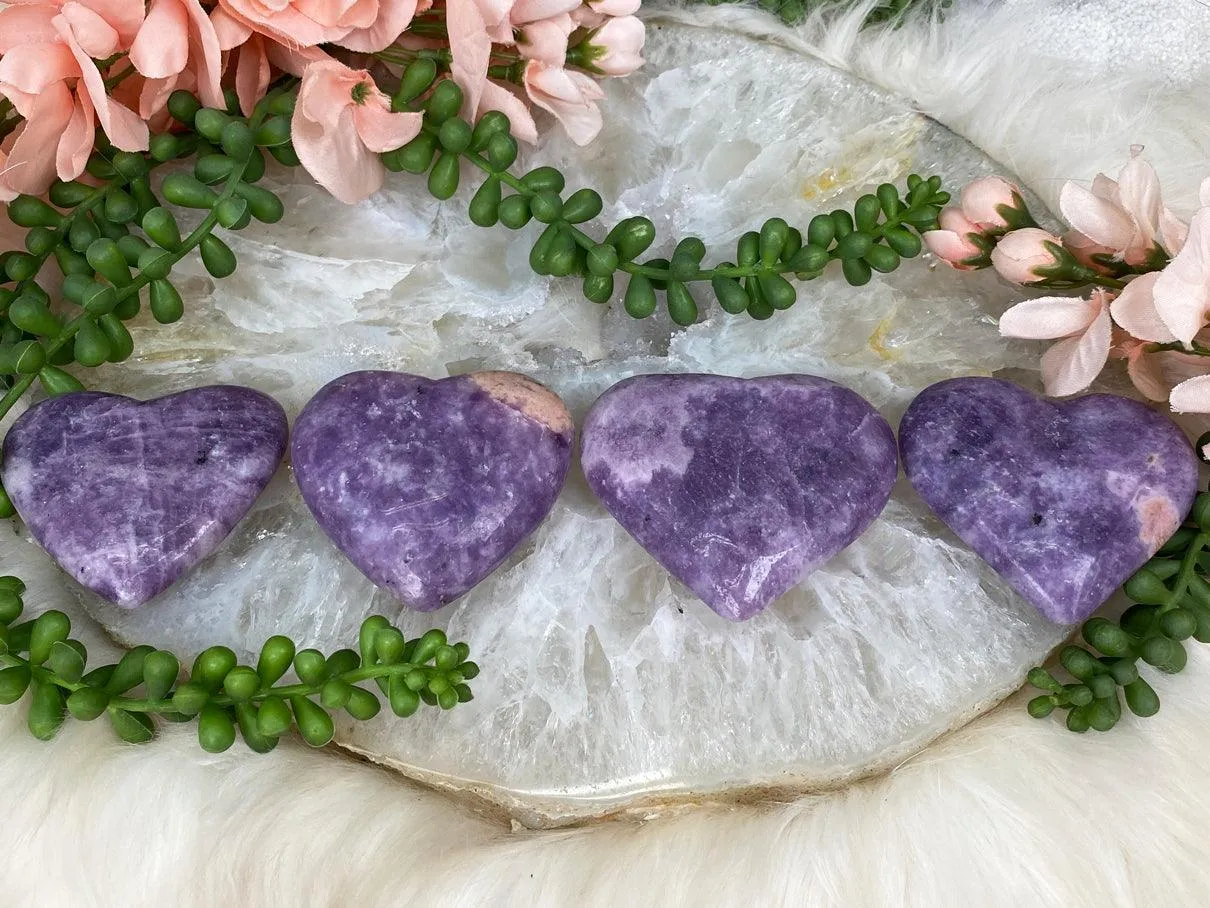 Lepidolite Hearts