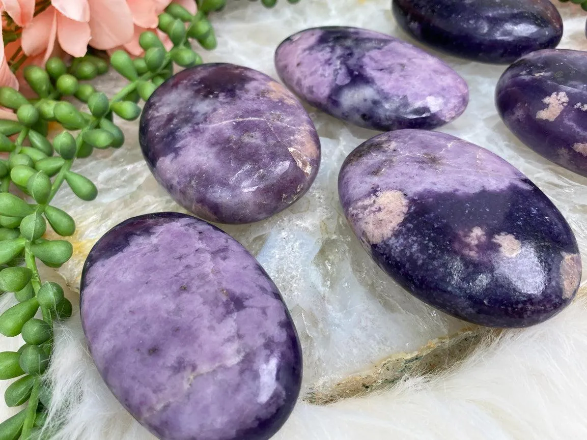 Lepidolite Palm Stones