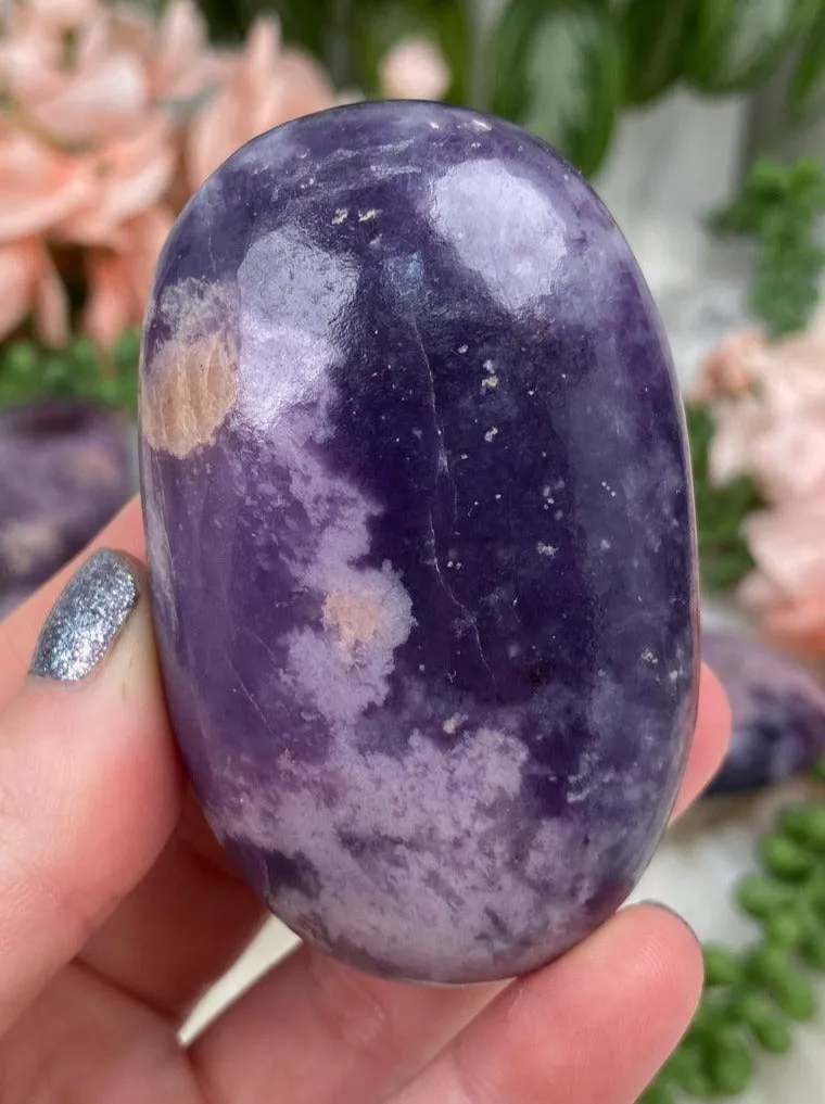 Lepidolite Palm Stones