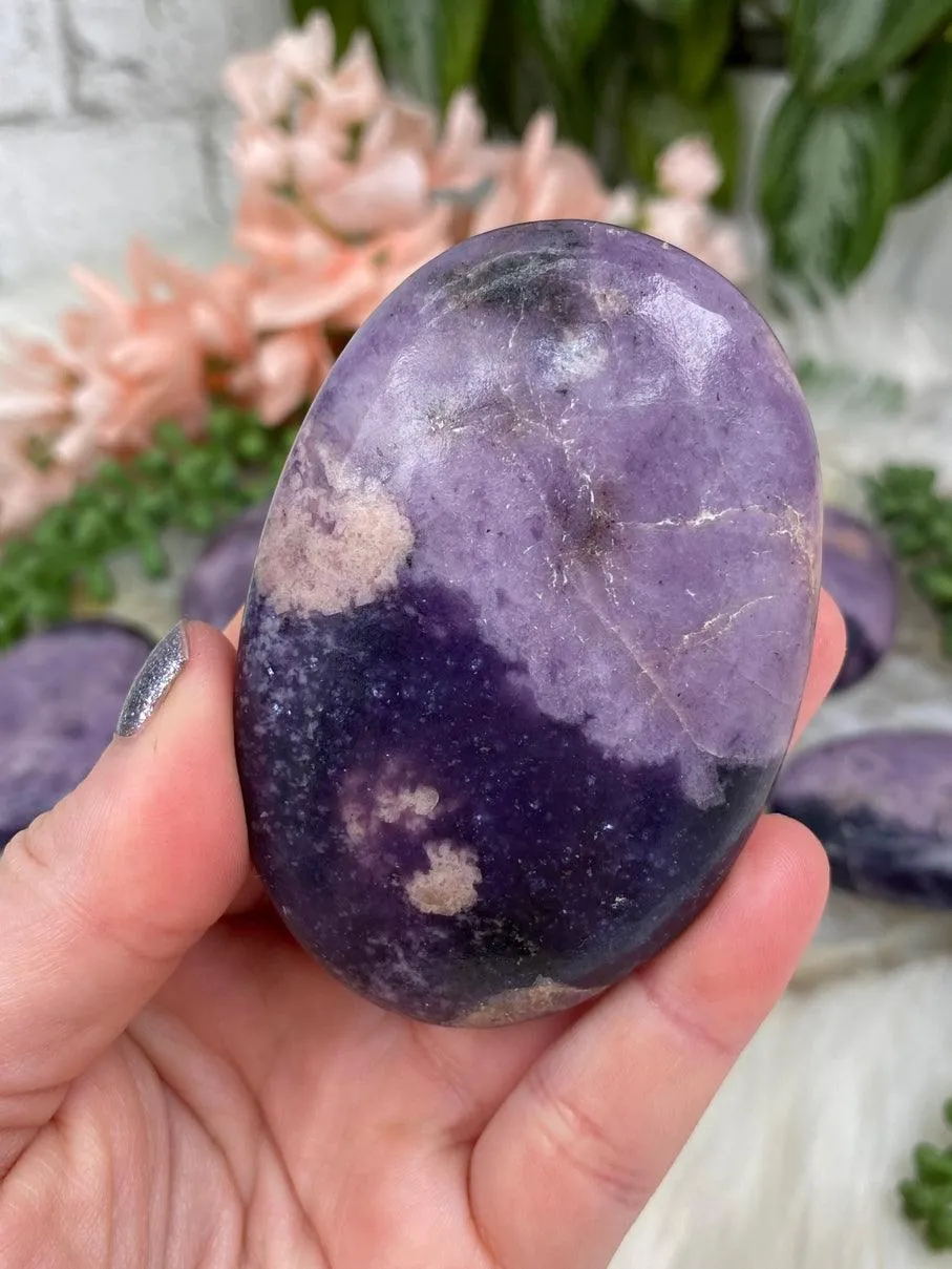 Lepidolite Palm Stones