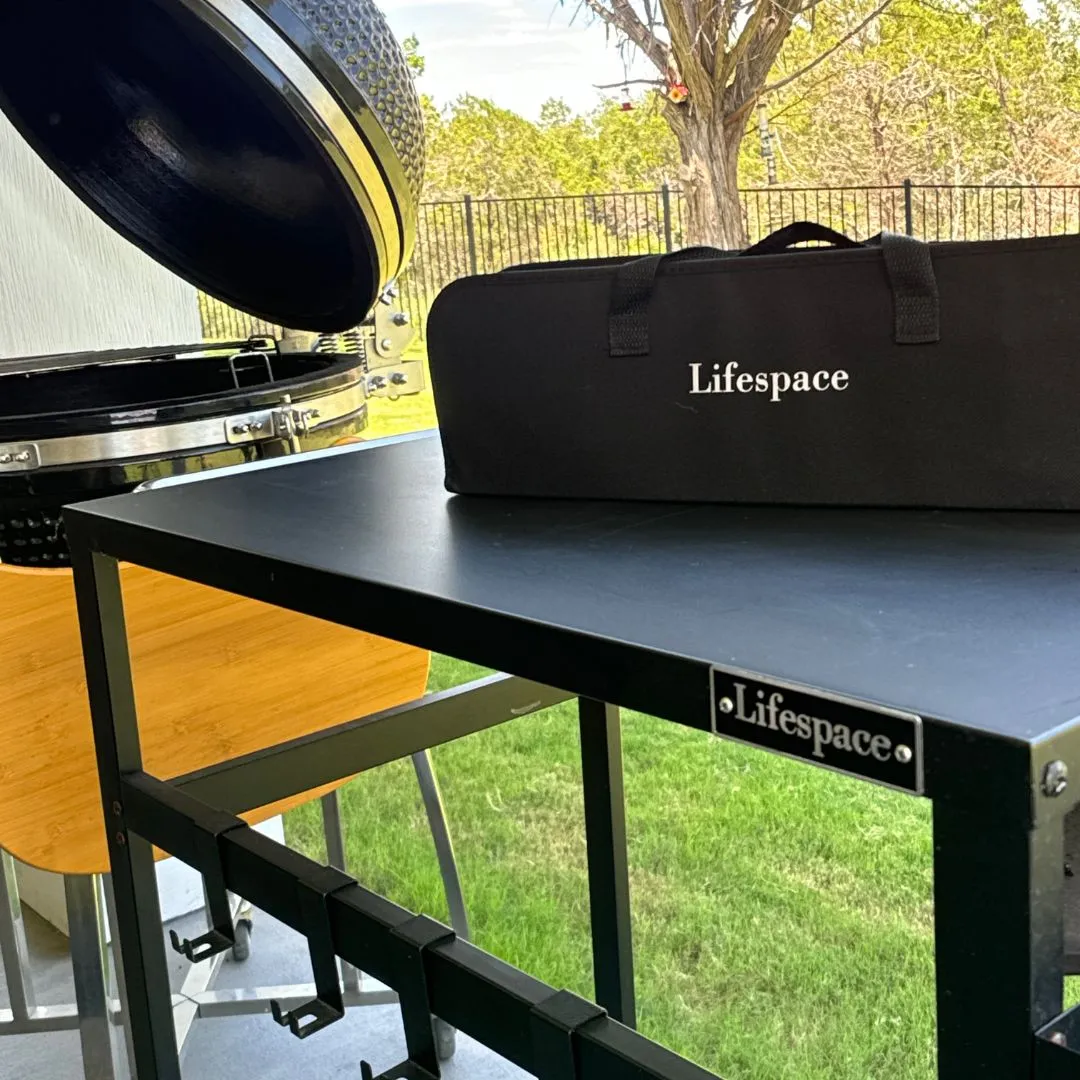 Lifespace Premium Heavy Duty 5 piece Grill Tool Set with Carry Storage Bag