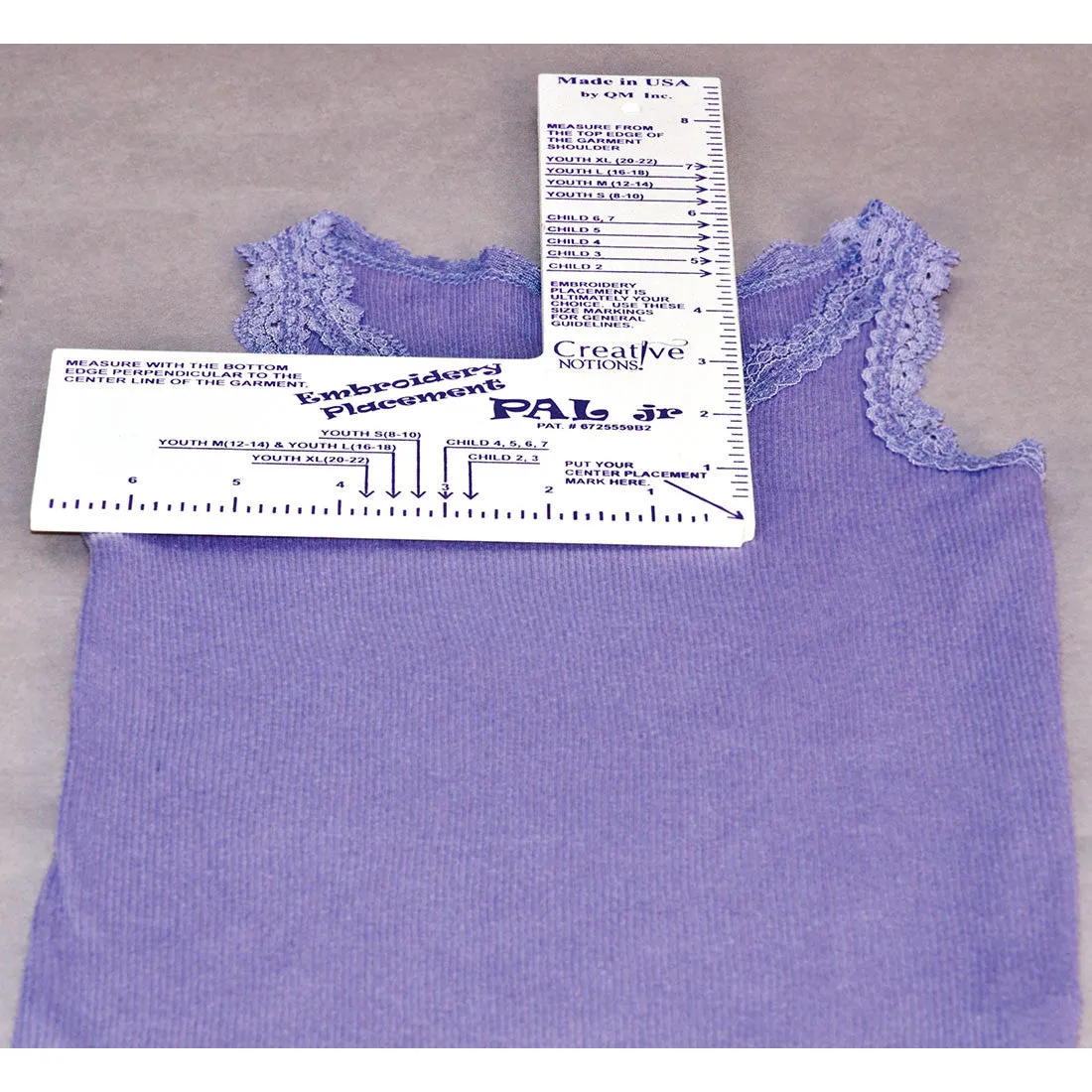 Little Buddy Embroidery Placement Ruler JR (CNEPRJR1)