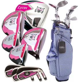 Lynx Ladies 11-Piece Premium Crystal Golf Package Set - White/Violet/Light Blue