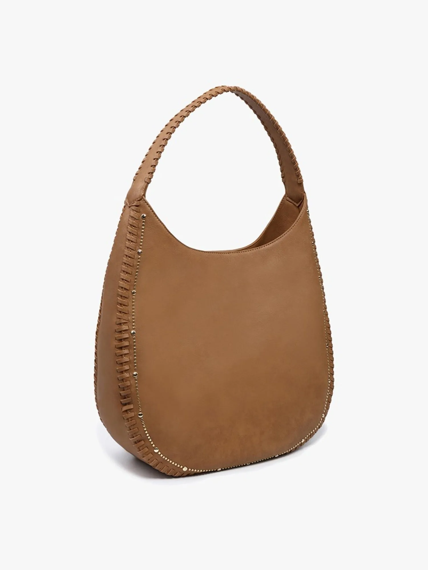 M2426 Leslie Studded Whipstitch Hobo Bag