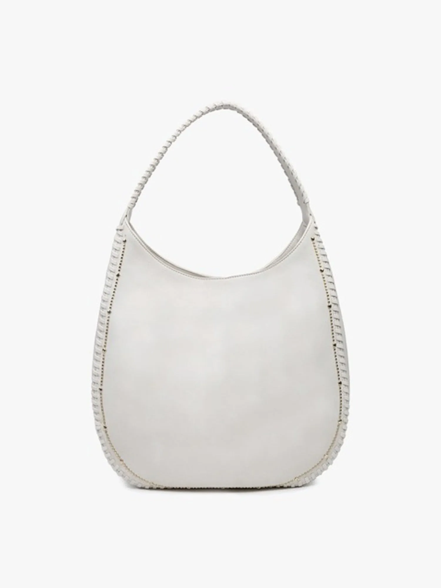 M2426 Leslie Studded Whipstitch Hobo Bag