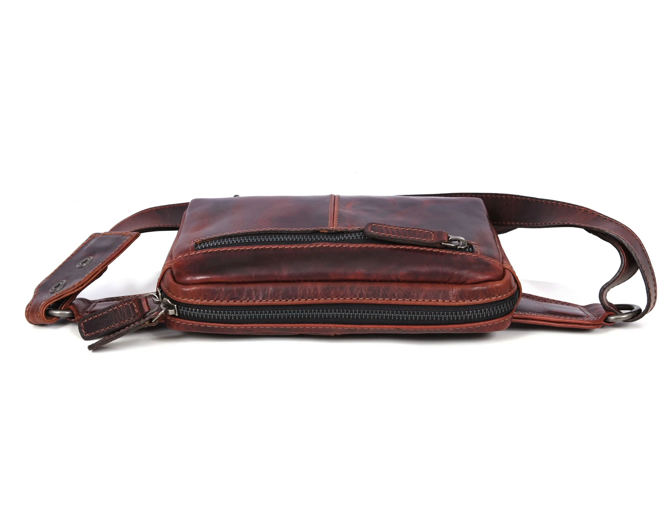 Manhattan - Leather Crossbody Fanny Bag