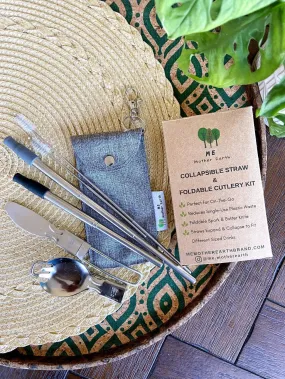 Me Mother Earth: Collapsible Straw and Cutlery Set