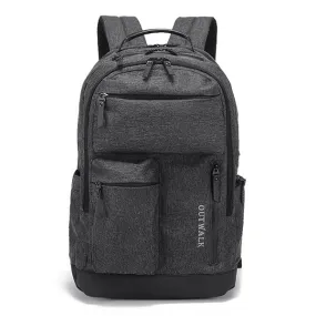 Men Anti Theft Waterproof Travel Bag USB Charging Port 15.6 Inch Laptop Backpack