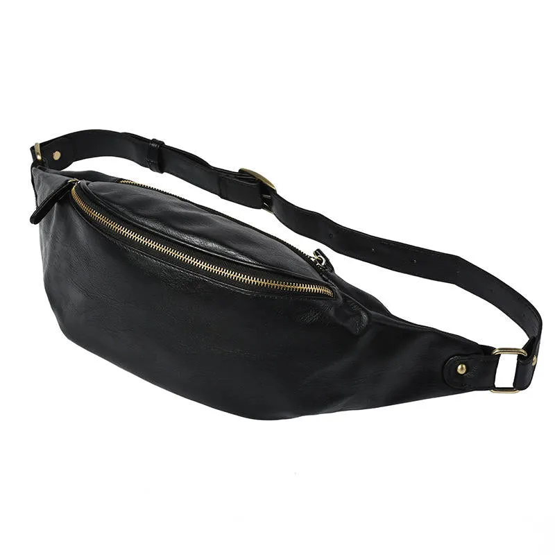 Men Large Capacity Waist Bag Chest Bag Crossbody Bag Fashion Outdoor