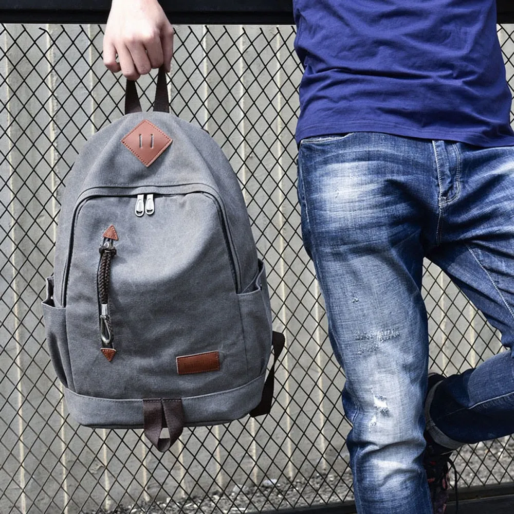 Men's Backpack Bag Male Canvas Computer Laptop