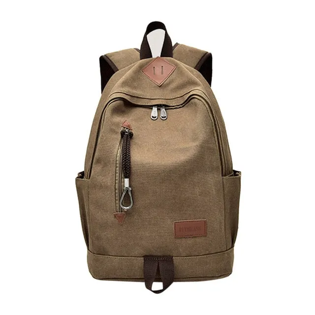 Men's Backpack Bag Male Canvas Computer Laptop